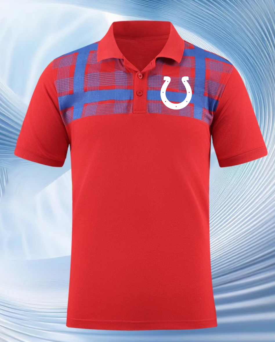 Indianapolis Colts red Men 2025 NFL polo T shirt